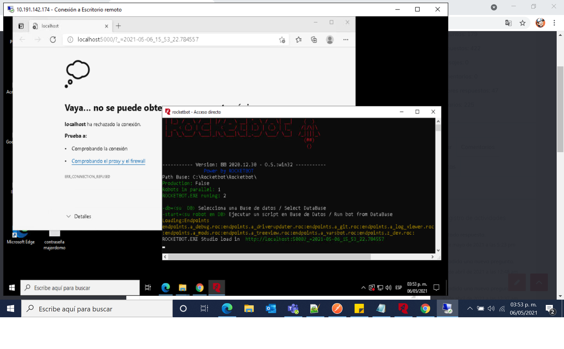 No carga el localhost - Rocketbot Forum