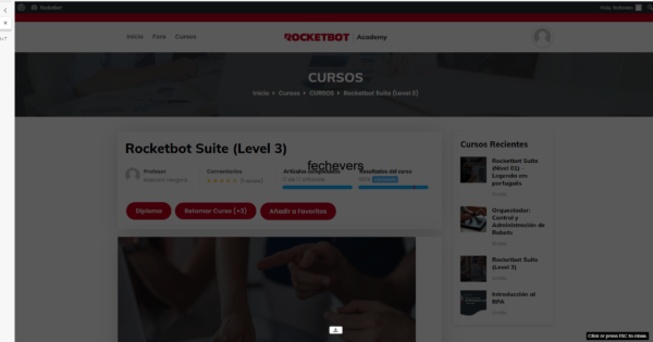No me aparece el diploma al finalizar el curso 3 - Rocketbot Forum